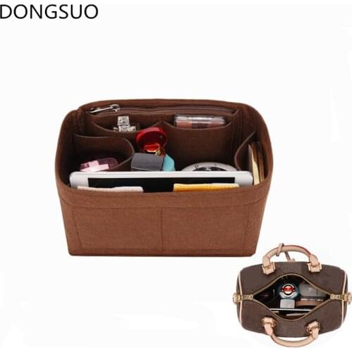 Insert Bag Fits For designer brand handbag base shaper Organizer Makeup Travel Inner Purse Organize Portable Cosmetic bag