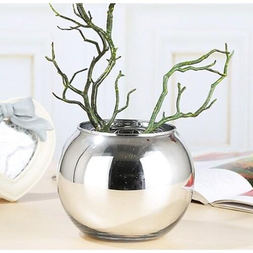 Flower Vase Nordic Decoration Home Ball Glass Vase For Wedding Decoration Hydroponic Flower Pot Delicate Tabletop Vases ZZY060