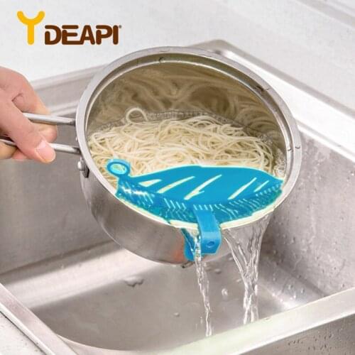 YDEAPI Leaf Shape Clean Rice Wash Sieve Beans Peas Cleaning Gadget Kitchen Clips Fruit & Vegetable Colanders Strainers Tool