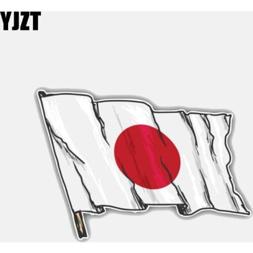 YJZT 11.7CM*8.2CM Personality Japan Flag Car Sticker Motorcycle Helmet Decal 6-3024