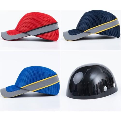 Bump Cap Work Safety Helmet With Reflective Stripe Summer Breathable Security Anti-impact Light Weight Helmets Protective Hat