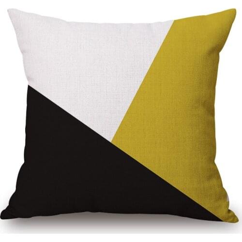 1 piece Creative Brief Black Series Pattern Seat hug pillow cover Decorative Home Chair Throw Pillow Case Cotton Linen 45x45cm