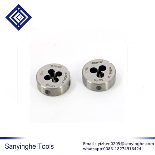 10 pcs/lots High quality Free shipping M5/M6/M8/M10/M12 high speed steel circular screwing die