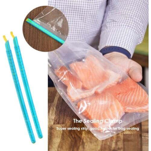2pcs Plastic Seal Stick Storage Chips Bag Fresh Food Snack Grip Kitchen Sealing Clips Coffee Clips Sealer Clamp