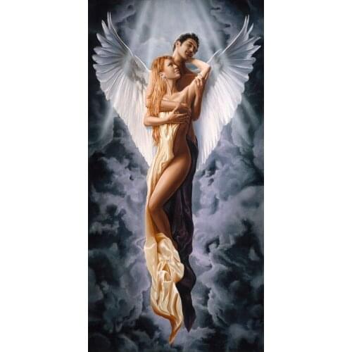3D Angel Lover Needlework Diy Diamond Painting Cross Stitch Pasted Painting Fashion Home Decoration Diamond Embroidery
