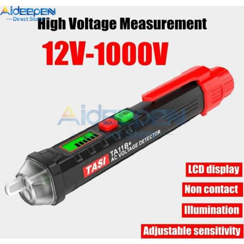 50Hz/60Hz 12V-1000V AC Voltage Test Pencil LCD Digital Multi-function Non-Contact Induction Test Pencil Voltage Detector