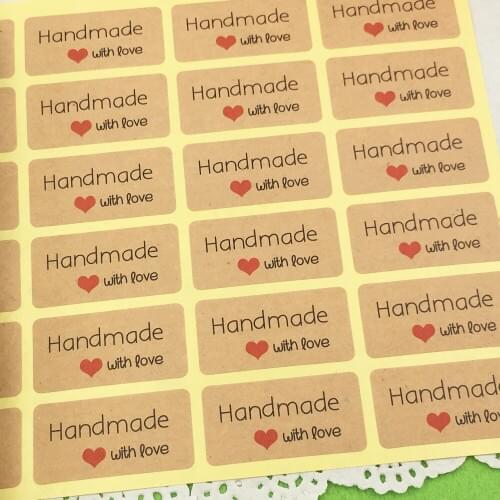 600pcs Square Shape and Long Shape Seal Packing Labels Sticker for Chocolate/Cake/Cookie/Candy Self-adhesive Paper Sticker