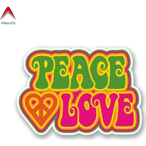 Aliauto Peace Love Car Sticker Funny Bumper Window Automobiles Motorcycles Accessories Waterproof Vinyl Decal,13cm*7cm
