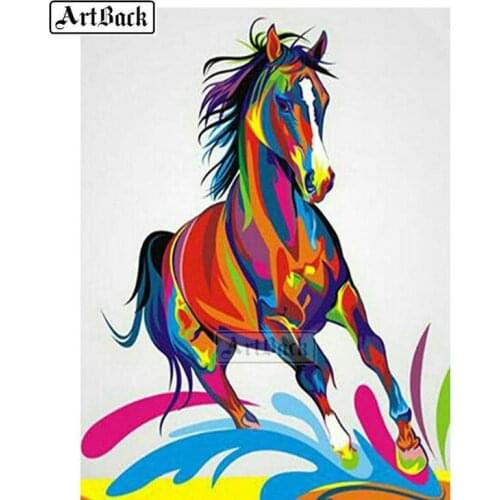 Full square drill diamond painting horse dog wolf 5d diamond embroidery 3d animal mosaic home decoration gift