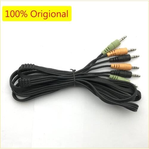 Audio Line For Logitech X540 5500 For Chuangxin Speakers 3 Color Cables Coded 3 Minijack Audio Cable Control Pod 3.5mm