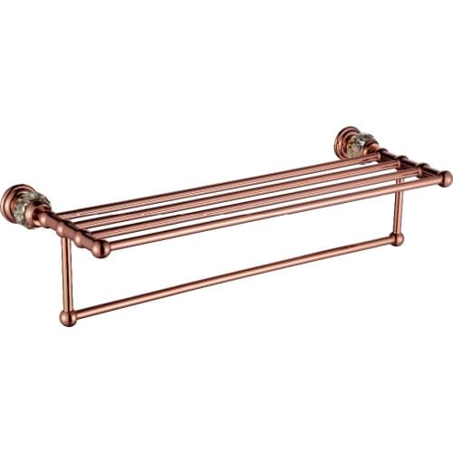 FREE SHIPPING new design 24k ROSE GOLD Crystal towel shelf