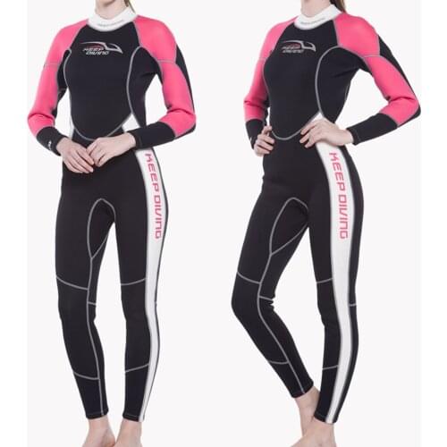 Womens 3mm Neoprene Full Body Zipper Wetsuit for Kayaking Surfing Canoeing Winter Swimming Keeping Warm