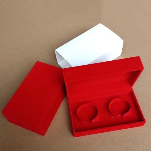 Dragon and Phoenix Flocking Bracelet Box Jewelry Packaging Wedding Knot Box Clamshell Bell Pair Box