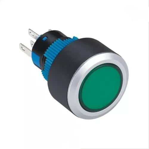 ELEWIND flat surface IP65 Waterproof push button switch (PB223PY-11D/G/12V/P)