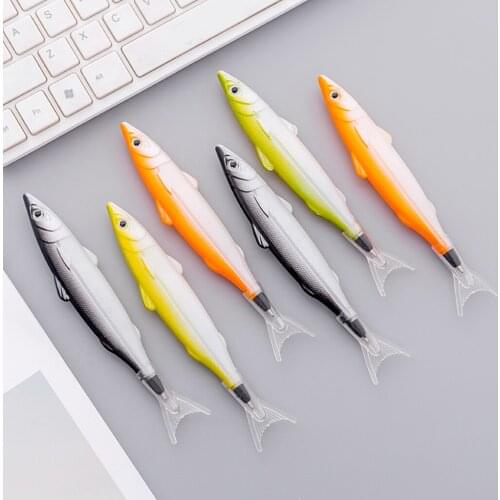 Exquisite Creative Fish-like Ballpoint Pen Anti-slip Poratable Reusable for Restaurant School Office