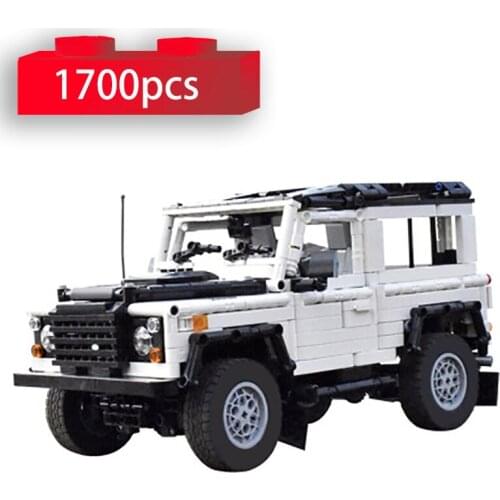 High-tech Land Car Rover Defender 90 SUV Model Building Blocks Off-Road Vehicle Bricks DIY Toys for Children Boys Gift MOC-49183