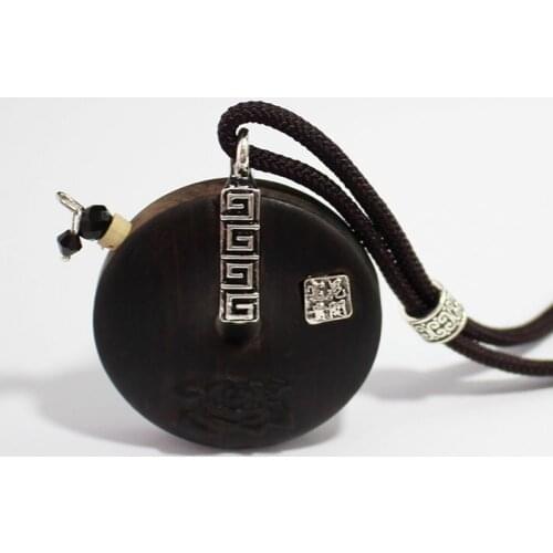 1PC Round Wood Pendant necklace Essential Oil Diffuser Bottle Jewelry Necklace Men Jewelry For Gift