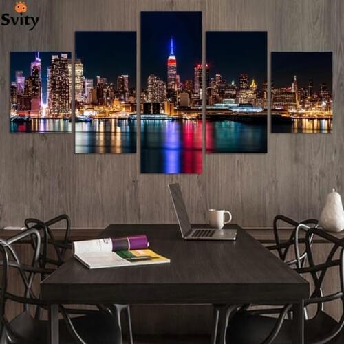 Poster canvas painting Picture wall picture city night art print canvas posters wall art Painting home decor landscape art print