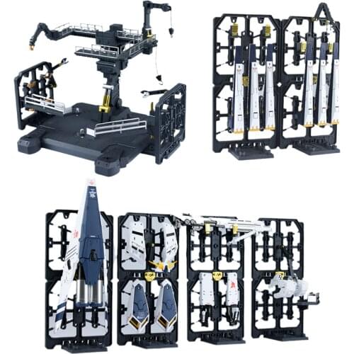 Gundam Model Kit Assemble Figure RG VGundam Preparing The Platform 1/144 Universal Hangar Anime Collectibles Childrens Toys