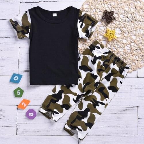 Fashion Toddler Boys Fall Clothes 2020 Print Camouflage Little Gentleman Kids Boy Clothes Set Boutique Kids Clothing Tracksuit