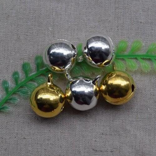 Fashion Pure copper Jingle silver/golden 16mm Bell Christmas Decoration Jewelry Finding Free Shipping 100pieces/lot 011002054