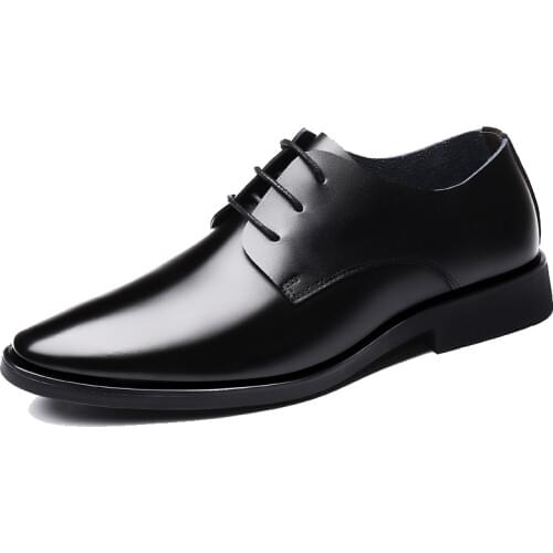 Mazefeng Retro Bullock Design Men Business Formal Shoes Classic Pointed Toe Leather Shoes Men Oxford Dress Shoes Big Size 38-44