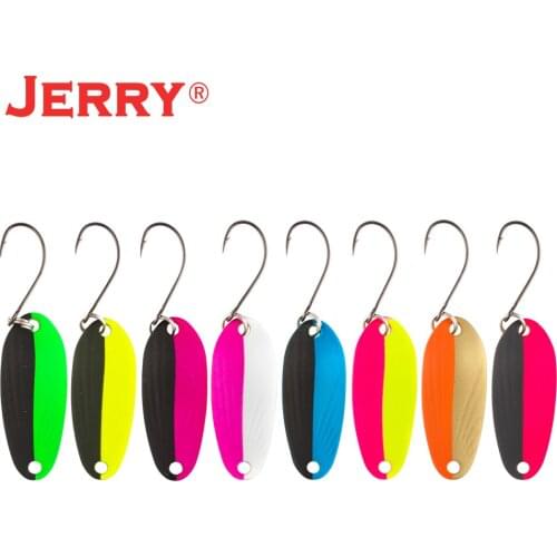 Jerry Triones micro trout spoons kit fishing lures set combo assortment glitters spinner pesca