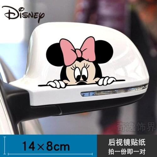Disney Cute Car Sticker Cartoon Logo Sticker Scratch Blocking Personality Creative Decoration Body Sticker