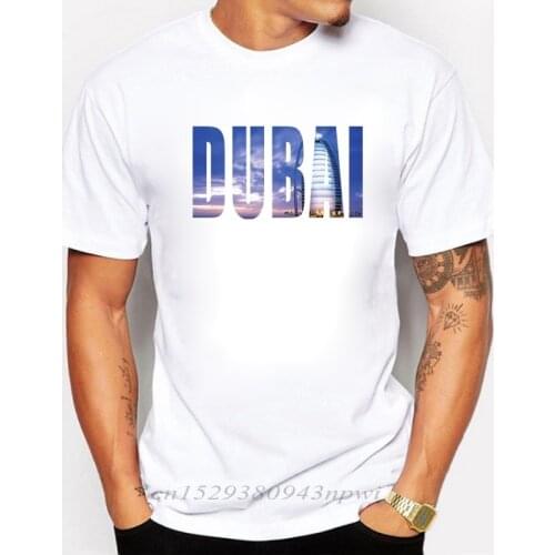 2019 New Fashion Dubai City Design Mens High Quality T Shirt Cool Tops Hipster Style Casual T-shirt