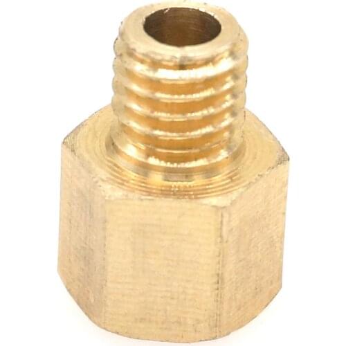 1/8" BSP Female to M8x1.25mm Male Thread Brass Reducer Hex Head Connector Reducing Bush adapter Fitting for Pressure gauge