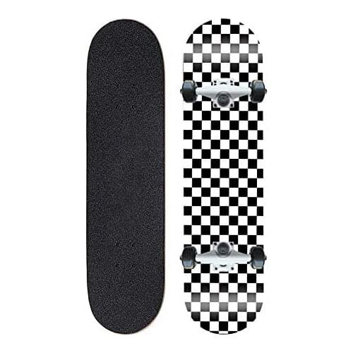 Skateboard for Beginners, 31" Complete Skate 8 Layer Maple Deck Double Kick Deck Concave Standard Skateboards for Boys and Girls