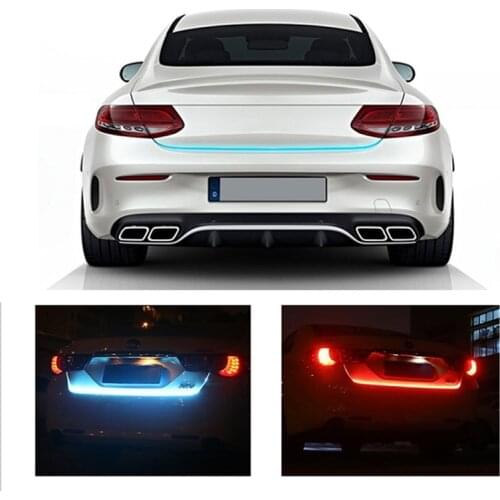 LED Trunk Light Strip 12V 120cm IP67 Car Styling Decoration Turn Signal Lights Auto Rear Warning Lamp