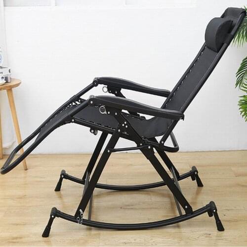 No. 0207 Textilene Teslin 12Kg Sun Lounge Leisure Sling Rocking Chair Deck Chair Dormette Relax Foldable Comfortable 250Kgs Load