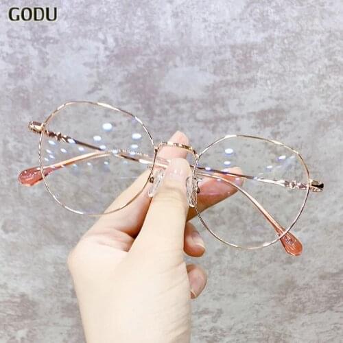 Vintage Prescription Eyeglasses Round Glasses Frame Men Women Frame Myopia Optical SpectacClear Frame Ocules blue light Eyewear