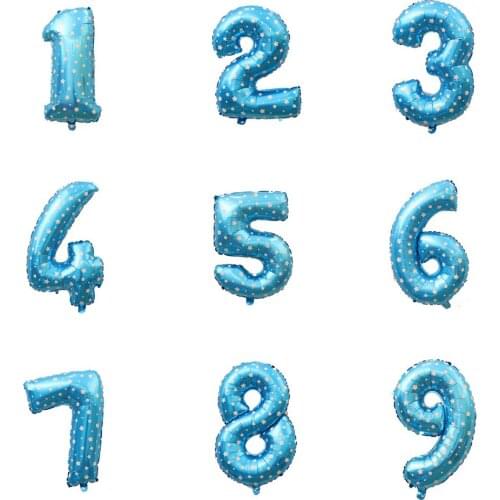 1pcs/lot Digital Balloon Decorations One Year Old Number Balloon Baby Shower Party for Happy Birthday Balloon Decorations Events