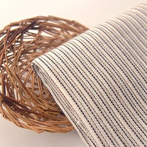High quality pure cotton fabrics Rice-white braided stripes tissu Clothes, dresses, tea mats, tablecloths, sofa towels fabric
