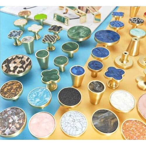 1PCS Kitchen Cabinet Cupboard Handles Zinc Alloy Stone Knobs Wardrobe Drawer Door Closet Dresser Pulls Furniture Hardware