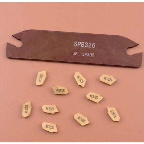 10pcs SP300 Insert Blade SPB26-3 Lathe Cut-Off Grooving Parting Tool 26MM YBC251 Hard Alloy CNC Cutting Accessories
