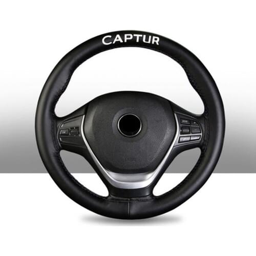 15 Inch Top Genuine Leather Steering Wheel Cover for Renault Captur Car Interior Accessories