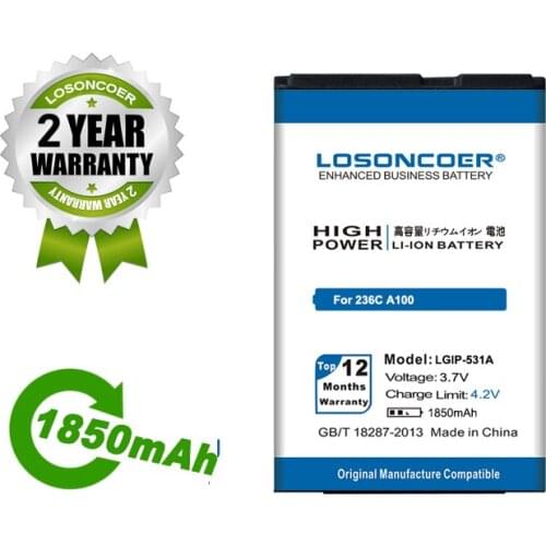 1850mAh LGIP-531A Battery For LG 236C,A100 Amigo,A170,C195,G320GB,GB100,GB101,GB106,GB110,GB125,GM205,GS101,KG280,KU250