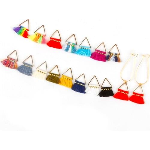 2pcs/lot 25mm Metal Tassel/jewelry accessories/earring accessories/With metal trian tassel/earring making/DIY handmade