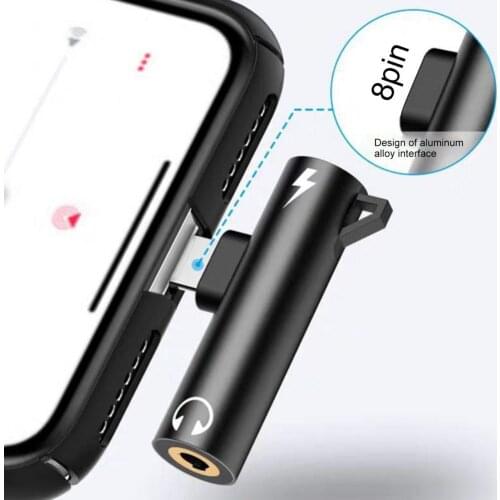 2 IN 1 Audio Headphone Charging listen music Adapter Splitter For Lighting iPhone 6/Plus/Splus/7/7plus Phone AUX Cable Connector