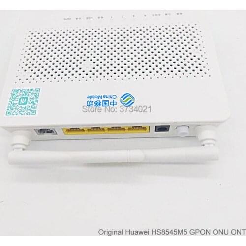 2019 Mini Size Huawei HS8545M5 GPON ONU ONT 1GE+3FE+1TEL+USB+Wifi, English Firmware Huawei GPON Router with China Mobile LOGO