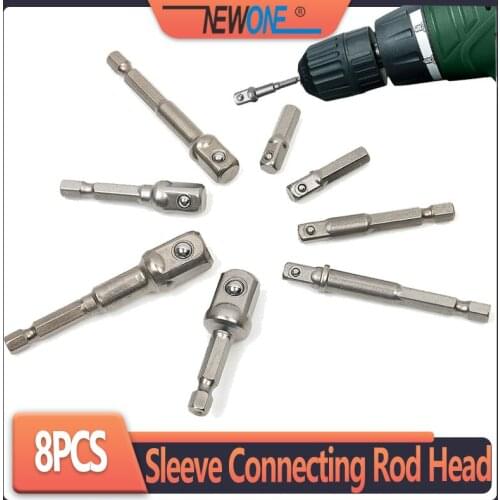 3Pcs 1/4" 3/8" 1/2" Hex Wrench Sleeve Extension Bar Drive Power Drill Bit Socket Driver Adapter Set 1/4'' 3/8'' 1/2''& 50mm Long
