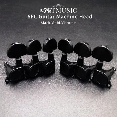 6 pcs Big Semicircle Shape Handle Locking String Guitar Tuning Pegs Tuner Machine Heads for Acoustic Electric Guitar