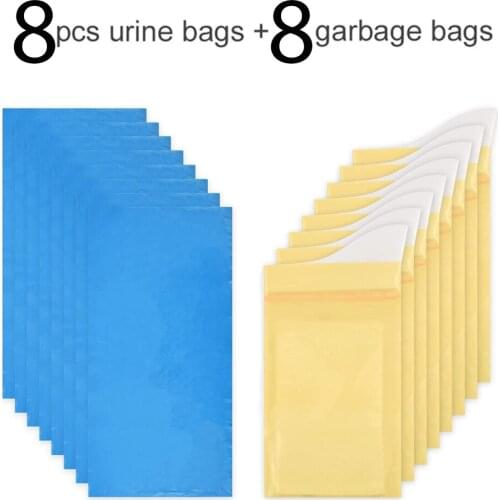 8pcs Super Absorbent Sealable Camping Emergency Pee Bag Large Capacity Travel Traffi car urine bag Disposable Urine Bags 600ml