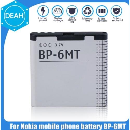 1PCS BP-6MT BP6MT BP 6MT Rechargeable Mobile Phone Battery For Nokia 6720C E51 E51i N78 5610 6110 N82(8G) N81 6720 Li-Po Battery