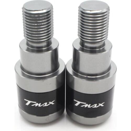 For YAMAHA TMAX T-Max 500 530 CNC Aluminum Motorcycle Handlebar Grip Ends Protector with TMAX logo Motorcycle Accessories