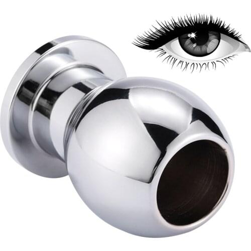 Hollow Anal Plug Stainless Steel Sex Anal Toys Butt Plug Beads Enema Prostate Vibrator Vaginal Peep BDSM Sex Toys Women Men