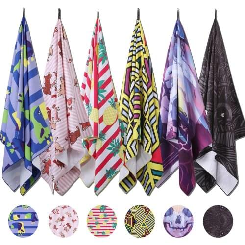 Printing Quick-drying Bath Towel Beach Towel Rectangular Holiday Beach Towel